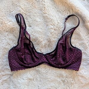 Aerie Lace Underwire Bra in Purple